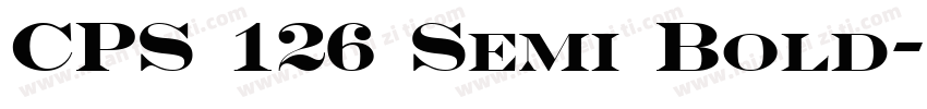 CPS 126 Semi Bold字体转换